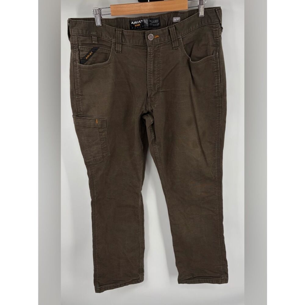 Ariat rebar M4 relaxed straight leg cargo canvas pant men’s 36/32 workwear